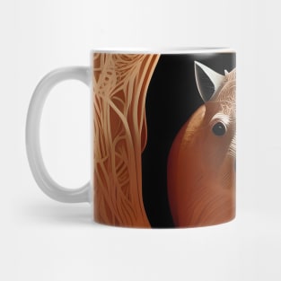 Wonderous Paper Craft Capybara Mug